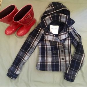 Abercrombie Pea Coat w/detachable hood